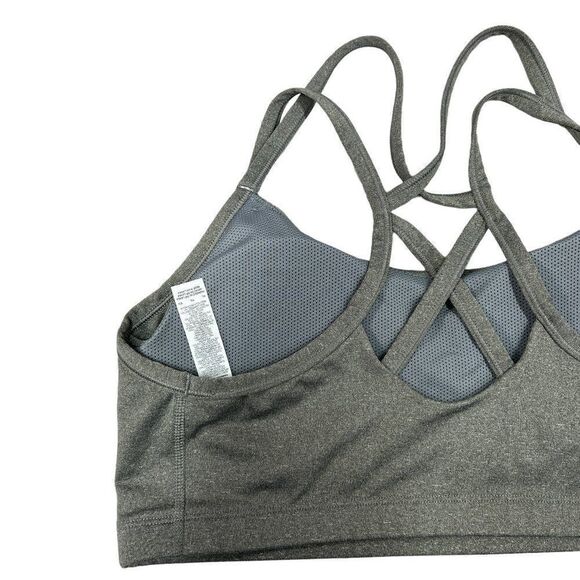 Nike Sports Bra Women's Size XL Gray Dri-Fit Strappy Low Impact Training Bra - Picture 6 of 9